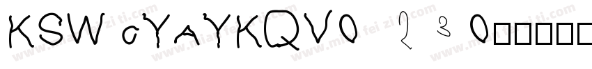 KSWCYAYKQV0 23 0字体转换